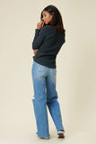 Distressed Wide Fit Jeans