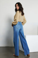 HIGH WAISTED WIDE LEG JEANS