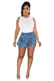 CARGO STYLE DENIM SHORT