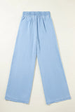 Drawstring Wide Leg Jeans